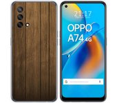 Tumundosmartphone Funda Gel Tpu para Oppo A74 4G diseño Madera Dibujos