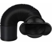 Manguera de Drenaje de Aire Acondicionado Móvil Negro, Manguera de Aire Acondicionado Móvil Extendida con Conector de Manguera de Boca Plana, Tubo de Manguera de Drenaje de PVC Flexible Kit d