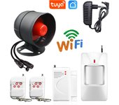 Tuya WIFI Security System Siren Sound Alarm Speaker Loud Volume 433MHz Wireless Home Security Protection System Smart Life APP