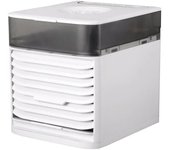 Ventilador Pequeño con Luz Nocturna y rociador, 3 velocades de Viento, ventilador de escritorio with Cable USB, ultra Silencioso mini ventilador, ventilador circulador de aire para dormitorio, Oficina