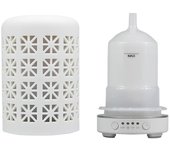 Ceramic Ultrasonic Air Humidifier Timing Function Aroma Diffuser Desktop Essential Oil Diffuser Room Scent Diffuser with Lights