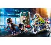 Playmobil ciudad moto de policia persecucion del ladron del dinero