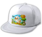 MERCHANDMANIA GORRA 5 PANELES REDECILLA TRASERA el patito feo cuento niños infantil dibujos estilo rapero