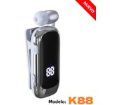 K55 Lavalier Business Bluetooth 5.2 Headphone Talk/Music Time 20 Hours,LED Digital Display,Noice Cancelling Wireless Earphones