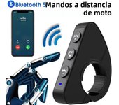 Wireless Bluetooth 5.3 Remote Button Helmet Earphone Motorcycle/Bike Handlebar Media Controller Steering Wheel Remote Control
