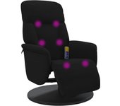 vidaXL Sillón reclinable masaje con reposapiés terciopelo Gris claro, Gris oscuro, Negro Sillon Dormitorio Sillon Comodos Silla Relax Sillón Sofá