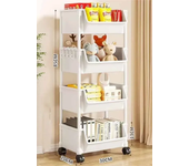 Trolley Bookshelf Kitchen Storage Rack Kitchen Corner Narrow Slit Storage Cabinet Bathroom Living Room Home Organizer