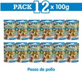 PACK 12 unidades - Pesas de pollo 100 g - Snacks naturales