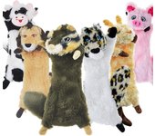 Juguetes para perros sin relleno, paquete de 6, para perros pequeños, juguetes duraderos para masticar perros animales de peluche lindos