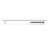 Phoenix harmony estante elevador de monitor en madera para escritorio blanco con bandeja forrada en fieltro