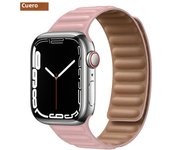 Leather Link for Apple Watch Band 45mm 41mm 40mm 44mm 49mm Original Magnetic Loop Bracelet IWatch Series 8 Ultra 3 SE 6 7 Strap