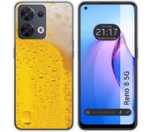 Funda Silicona para Oppo Reno 8 5G diseño Cerveza Dibujos