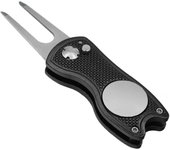 Herramienta de reparación de divot de golf con botón emergente y marcador de bola magnética, Ligero, portátil, mini herramienta de reparación de Divot