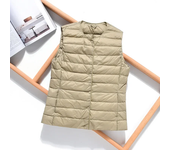2024 New Spring Autumn Fashionable Outerwear Inner Cloth Vests Light Down Women Waistcoat Portable Warm Sleeveless Liner Casual