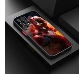 Marvel Iron Man For Samsung S23 S22 S21 S20 FE S10 S9 Note 20 10 Ultra Lite Pro Plus Frosted Translucent Phone Case