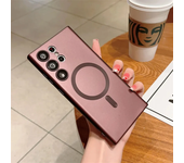 Luxury For MagSafe Magnetic Wireless Charging Case For Samsung Galaxy S24 S23 S22 S21 Ultra Fe Plus Shockproof Protective Cover