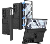 Hard Armor Magnetic Hinge Protection Hard PC Phone Cover for Samsung Galaxy Z Fold 6 5 4 Case Pen Slot Bracket Screen Protector
