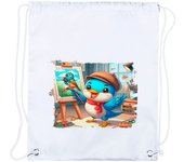 4 MOCHILAS DE CUERDAS ruiseñor artista profesion escultor pintor mascota playa piscina picnic excursion personalizada