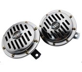 AD 12V Car Horn Motorcycle Electric Horn Chrome Plated Waterproof Loud Horn Motorbike Vehicle Classic Horn With Cover Universal