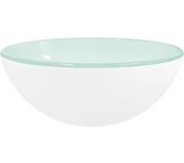 vidaXL Lavabo de Vidrio Templado Baño Tocador Hoteles Cocina Inodoro Color Blanco,  Dorado,  Esmerilado y mas