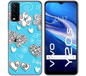 Tumundosmartphone Funda Gel Tpu para Vivo Y20s / Y11s diseño Mariposas Dibujos