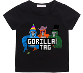 New Game Gorilla Tag T Shirt Kids 2024 Summer Cartoon Monke Clothes Toddler Girls Cotton T-shirtTeenager Boys Short Sleeve Tops