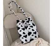 Bolso De Mano Grande Casual Para Mujer Con Estampado De Leopardo Bolsa De Compras De Lona Estudiante Bolso De Hombro