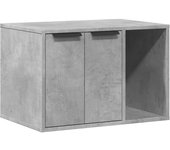 Mueble Arenero para Gatos Madera gris Hormigón 60x40x40 cm