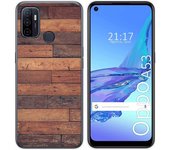 Tumundosmartphone Funda Gel Tpu para Oppo A53 / A53s diseño Madera 03 Dibujos
