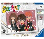 RAVENSBURGER PINTAR POR NUMEROS CREART SERIE D HARRY POTTER TRIO MAGICO PINTAR CON NUMEROS 22x16x4 Cms.