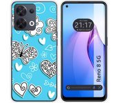 Funda Silicona para Oppo Reno 8 5G diseño Mariposas Dibujos