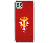 Funda original compatible con Samsung Galaxy A22 5G - Sporting escudo bordado sobre rojo