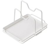 Organizador de Cocina Blanco - Estante de Cubierta de Olla - Soporte para Palillos - Almacenamiento de Olla