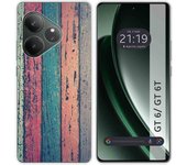 Tumundosmartphone Funda Silicona para Realme GT 6 / GT 6T 5G diseño Madera 10 Dibujos