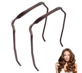 2 Pcs Curly Thick Hair Large Headband,Square Shaped Hinged Curly Thick Hair Large Hair Headband,Hairstyle