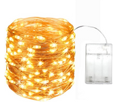 5M LED Fairy Lights Battery Operated Copper Wire Garland String Lights Outdoor Garden Party Wedding Lights Christmas Decor