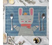4pc/6pc Children's Cute Animal Style Pattern Placemat Cotton Linen Fabric Table Mats Family Dinner Tableware Kitchen Table Mat