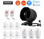 Fuers WIFI Wireless Loud 120dB Alarm Tuya WIFI Detector Door Sensor Siren Speaker Security System Smart Home Alexa Compatible