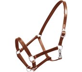 vidaXL Ronzal Cabestro de Cuero Ajustable para Caballo Tipo Estándar Color Marrón,  Negro, y mas