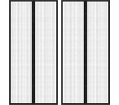 vidaXL Cortinas Mosquitera Magnética para Puerta (2 unidades) Negro Tela Contra Insectos Dimensiones 200 x 80 cm,  210 x 100 cm,  210 x 90 cm y mas