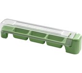 Bandeja para cubitos de hielo con tapa, molde para hacer cubitos de hielo prensados, 8,82 x 1,54 x 1,65 pulgadas, molde para congelador resistente y de fácil liberación, diseño de tapa sellada, ideal para cócteles, café de frutas y whisky.