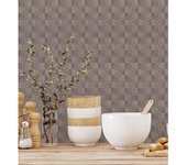 Papel pintado vinílico lavable ligeramente metalizado con textura en relieve - Claxton Tiles 680970 de GAULAN - Rollo de 10 m x 1,06 m