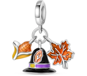 2024 New Original 925 Silver Halloween Beads For Pandora Bracelet DIY Flying Witch Charm For Women Jewelry Fashion Gift
