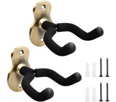 Percha de pared para Guitar, Juego de 2 perchas de pare metal para Bajo, Ganchos de pared para Guitar with tornillos, Ganchos para Guitar sobre La Puerta, Ganchos para banjo, para