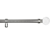 Barra de Acero Sencilla Forja Universal Extensible,Barra de Cortinas Decorativa Extensible de Acero ideal para Salón, Comedor, Habitación, Oficina-  Bola Cristal