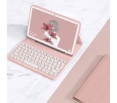 Round Cap Keyboard and Case for iPad 10 2022 10.9 Air 5 Air 4 10.2 Cover Pro 11 Pro 10.5 Air 3 Air 2 Wireless Keyboard Case