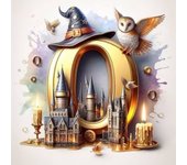 Harry-Potter Fantasy Castle And Owl Letters 5D Diamond Painting Art Magical Alphabet Witch House Cross Stitch Mosaic Home Decor