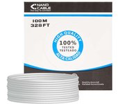 Nanocable bobina de cable de red rigido rj45 cat.6 ftp awg24 100m - color gris