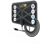 4K TV Antenna Indoor for All Digital TV 30DB High Gain Booster DVB-T/T2 Cable TV Antena 500Miles UHF VHF DTV Antennas Aerial