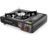 Horno portátil para exteriores, estufa de gas ajustable de 2900 W, estufa liviana, equipo de cocina para acampar, equipo de emergencia, perfecto para cocinar en campamentos, compatible con carrito o cilindro de gas.